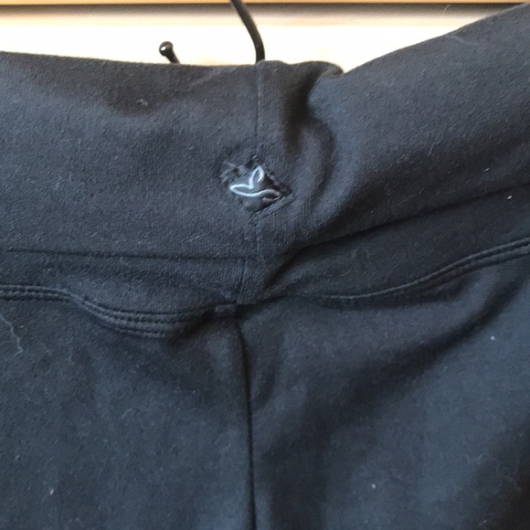 Prana Black Flare Leggings with Roll Down Band Size Medium - Picture 6 of 8